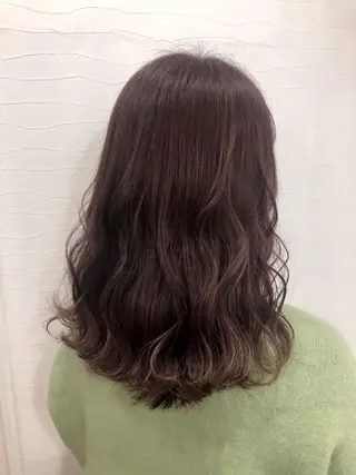 セミロング カラー Mintleaf 💛MAYUKOのヘアスタイル