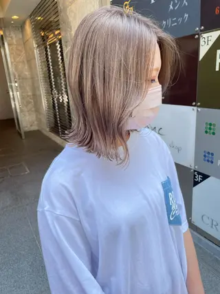 ミディアム カラー 髪質改善will hairdesignのヘアスタイル