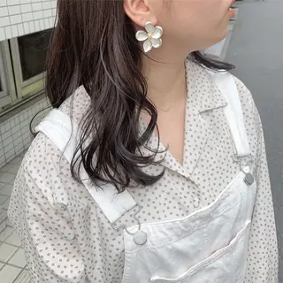 セミロング カラー ヘアアレンジ 🫧透明感カラー/ ボブ/小笠原汐海🪽のヘアスタイル