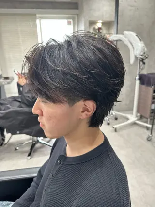 ショート パーマ メンズ ユウ🪄 パーマ指名No1のヘアスタイル