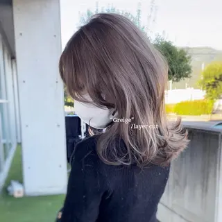 ミディアム カラー olume(オルメ)所属・山田隆成/韓国カット バレ、ハイライト得意のヘアスタイル
