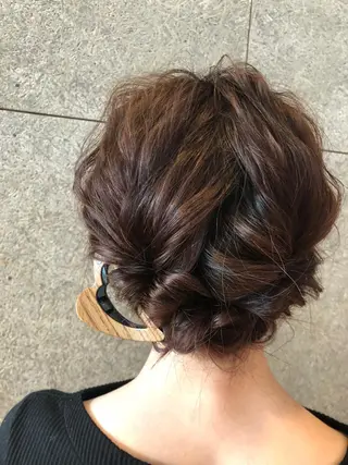 セミロング ヘアアレンジ 川越 輝梨奈のヘアスタイル