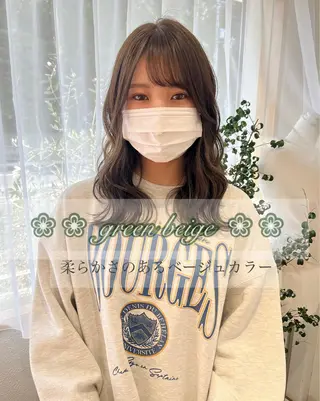 セミロング カラー パーマ ヘアアレンジ キッズ ネイル マツエク・マツパ アイブロウ merc. 🩵妹尾杏菜のヘアスタイル