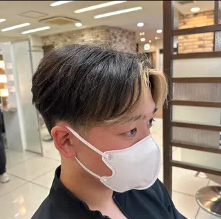 ショート カラー メンズ メンズ特化 センターパート特化のヘアスタイル