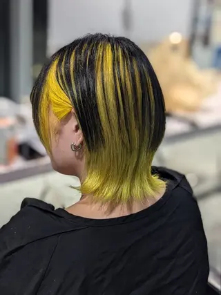 カラー ミディアム 推しカラー🦉にじさ んじカラー🌈🕒✨のヘアスタイル