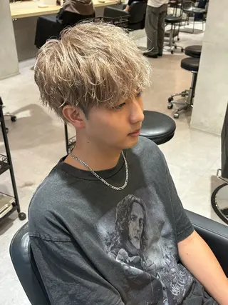 ショート カラー メンズ 【メンズ特化】 メンズパーマ/雄斗のヘアスタイル