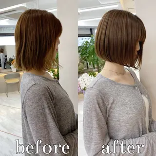 ミディアム カラー パーマ 美髪❣️縮毛矯正/ 髪質改善✨/山本のヘアスタイル