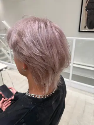 ショート カラー ヘアアレンジ メンズ みっちー/ブリーチカ ラー/似合わせカラーのヘアスタイル