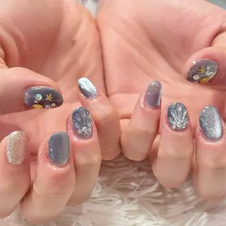 ネイル Lelole 🫧マグネット🫧のネイルデザイン