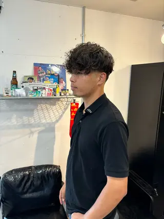 パーマ メンズ 川端 隼平のヘアスタイル