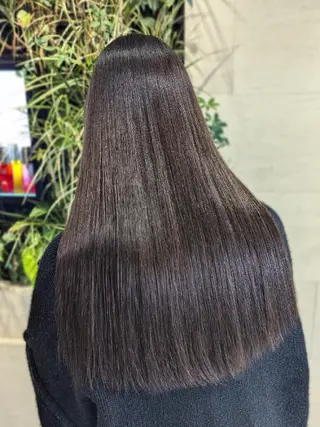 ロング 髪質改善/お呼ば れヘア/透明感カラーのヘアスタイル