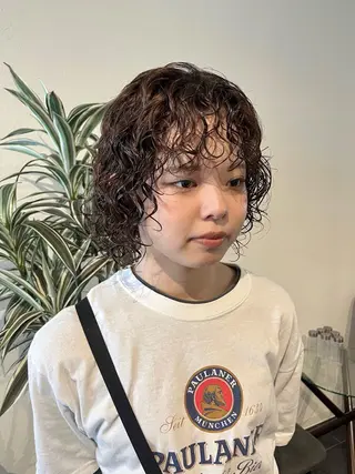 ショート パーマ 桃果 momokaのヘアスタイル