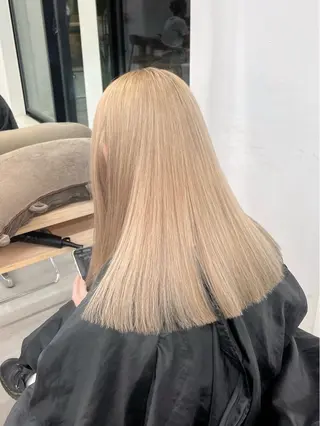 カラー riri 🎀ナチュラル/縮毛のヘアスタイル