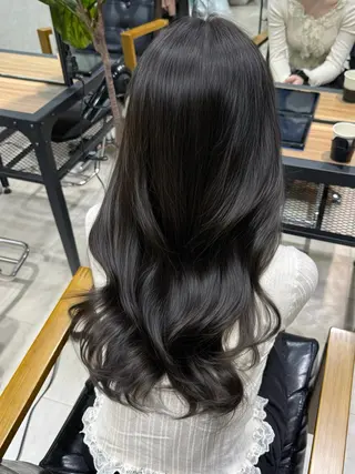 ロング カラー 韓国ヘア りんのヘアスタイル