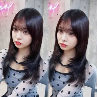 ロング カラー ⟡韓国ボブ/艶カラー /韓国🌙Yuukaのヘアスタイル