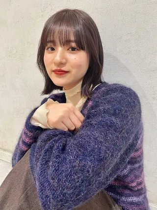 ミディアム カラー カラー/レイヤー/ 髪質改善/PAAQのヘアスタイル