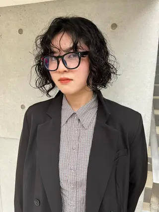 ショート パーマ くせ毛カットとパーマ /美容室難民の方是非のヘアスタイル