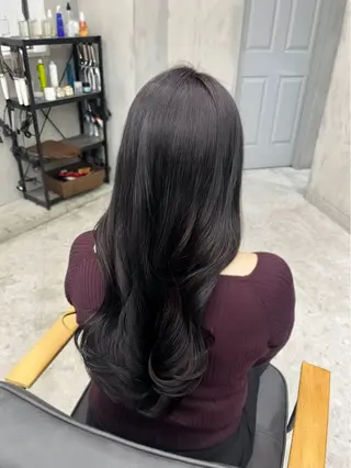 ロング 新宿📍韓国ヘア 🇰🇷透明感カラーのヘアスタイル