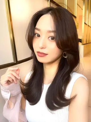 ロング カラー 顔周り特化/韓国ヘア /レイヤー/吉野幸大のヘアスタイル