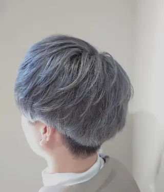 カラー ショート iss所属・メンズ/パーマ特化 /波巻き/林洋平のヘアスタイル