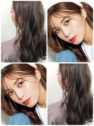 ミディアム カラー ヘアアレンジ 外苑前NO.1艶髪 透明感カラーのヘアスタイル