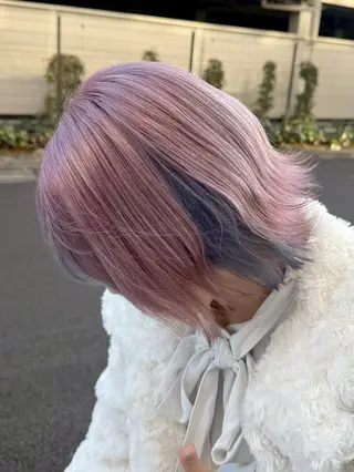 ミディアム ハイトーン×艶カラー 🤍MIZUKIのヘアスタイル