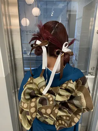 ヘアアレンジ satsuki 暖色・ブラウンカラーのヘアスタイル