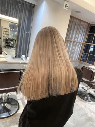 ロング カラー ブリーチカラー🌈 石垣翔太のヘアスタイル