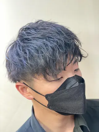 ショート パーマ メンズ 浅見 天翔のヘアスタイル