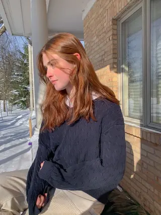 セミロング カラー minami🪷 暖色カラーのヘアスタイル