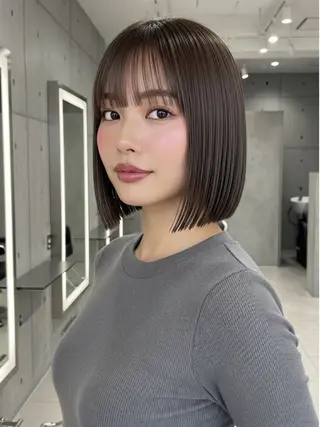 ミディアム 似合わせボブ✖️ 韓国レイヤー✨小関のヘアスタイル