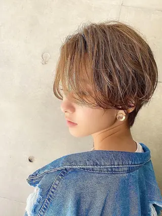 ショート カラー パーマ 仙台Ｉ韓国レイヤー Ｉ髪質改善Ｉ伊藤拓海のヘアスタイル