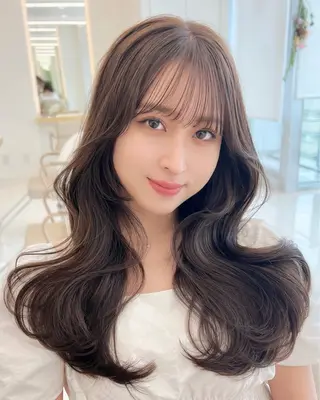 ロング 韓国顔まわり/前髪 /レイヤー/いつきのヘアスタイル