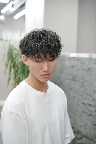ショート パーマ メンズ SLASHメンズ専門 山口孔聖のヘアスタイル