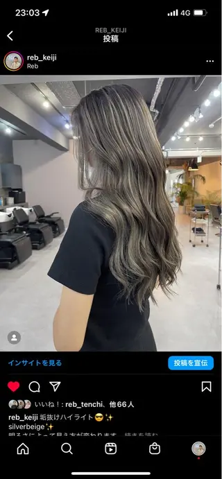 ロング カラー Reb_keiji 👑小倉圭司のヘアスタイル