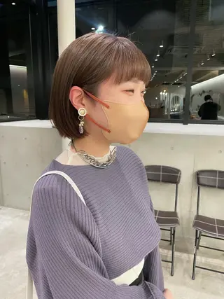 ショート カラー ヘアアレンジ ミニボブ/ブリーチ 🌈MISATOのヘアスタイル