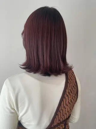 ミディアム カラー 安藤 佑衣のヘアスタイル