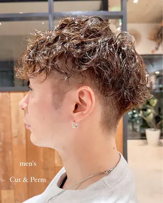 パーマ メンズ saki/ハイトーン カラー/薬院のヘアスタイル