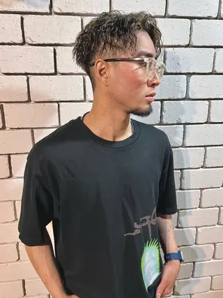 ショート カラー パーマ メンズ men’s salon NOA solte. 【メンズサロン ノアソルテ】所属・メンズパーマ職人 加藤 弘貴のヘアスタイル