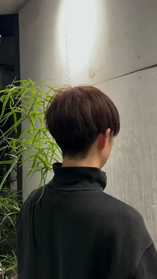 ショート カラー メンズ 葉月/ボブ/ 透明感カラー／中目黒のヘアスタイル