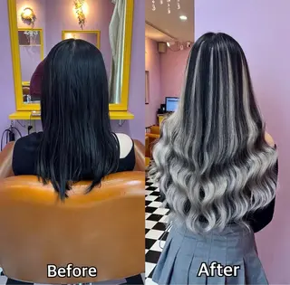 ロング シール+ちび編み込み エクステ梅田🐨のヘアスタイル