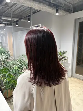 セミロング カラー ナチュラルカラー リタッチ あんりのヘアスタイル