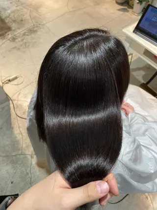 セミロング 縮毛矯正支持率👑 No.1 SORAのヘアスタイル