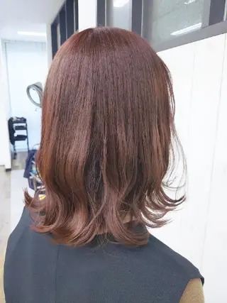 ミディアム カラー パーマ ネイル キッズ アイブロウ ヘアアレンジ メンズ マツエク・マツパ 🌼 AIKO🌼のヘアスタイル