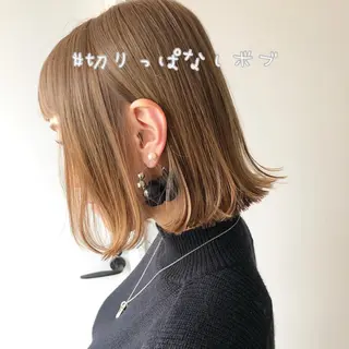 ミディアム カラー ネイル マツエク・マツパ ボブ、縮毛矯正👑 心斎橋/高城涼也のヘアスタイル