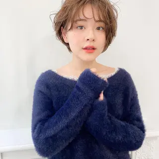 ショート 艶カラー/フェイス レイヤー/たむのヘアスタイル