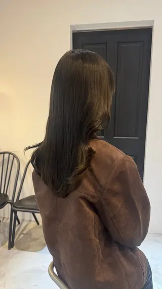 セミロング カラー 華奈/オリーブ/ ベージュ/抜け感🥣のヘアスタイル