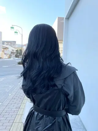 ロング カラー 黒岩 梨沙のヘアスタイル