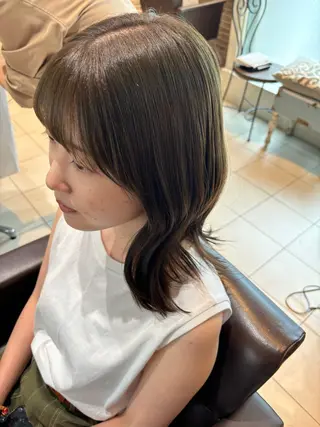 ミディアム カラー 🎀オリーブベージュ /minami🎀のヘアスタイル