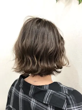 ミディアム カラー パーマ Asian Hair &Eyebrowのヘアスタイル